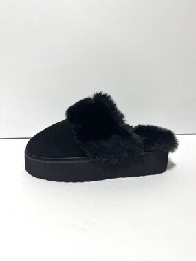 BCTEX Coll Womens Fuzzy Slippers Black Size 10 M